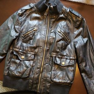 Black 'leather' jacket
